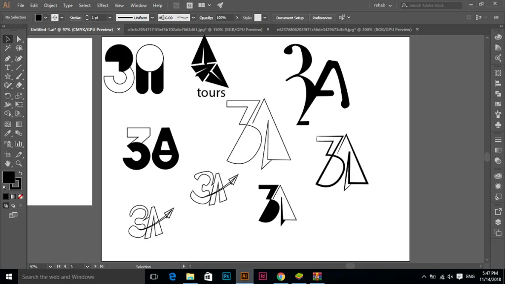 3A Tours Logo Design (9)