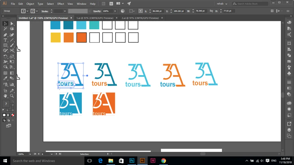 3A Tours Logo Design (6)